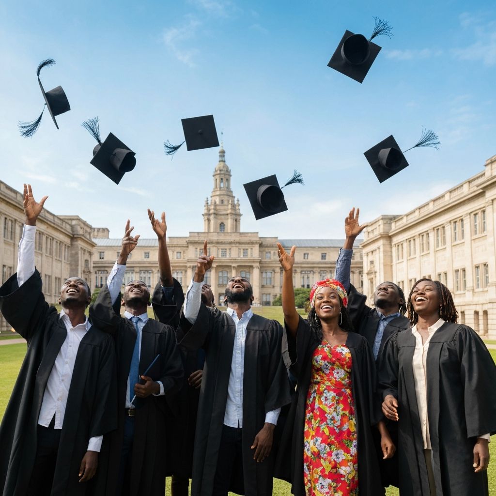 Successful graduates celebrating their achievements